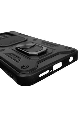 Чохол для Redmi Note 9 Pro броньований з кільцем підставкою зі шторкою на сяомі редмі нот 9 про чорний rg1 Xiaomi (366019386)