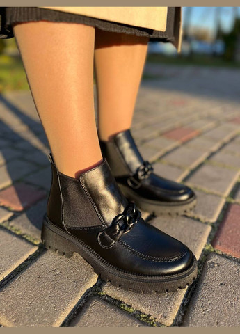 Жіночі черевики челсі з натуральної шкіри (1406) No Brand (313293416)