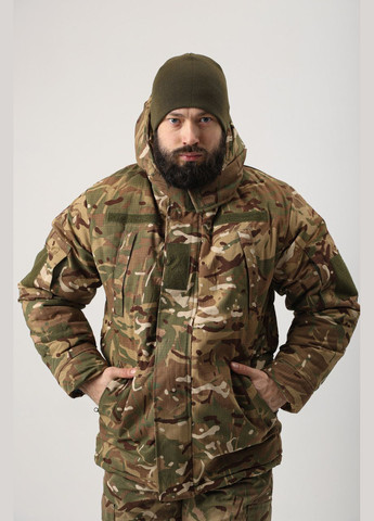 Тактический зимний бушлат мультикам рип-стоп,военный водоотталкивающий армейский бушлат мультикам Undolini (346529822)
