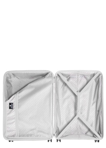 Чемодан большой L полипропилен с расширением 20103 77,5×53,5×32,5см 116+17л Серебряный Snowball (297643011)