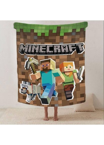 Плед Мир Minecraft качественное покрывало с 3D рисунком размер 80х100 Україна ТД (369660263)