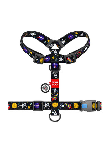 Шлей для собак анатомический H-образный Nylon с QR-паспортом, XL, Ш 35 мм, А 55-95 см, В 70-110 см WAUDOG (322642005)