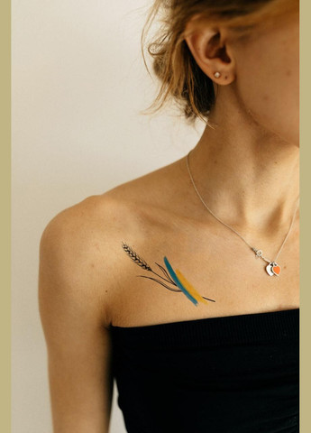 Набор временных водостойких тату "Украинские колоски" Tattooshka (315050055)