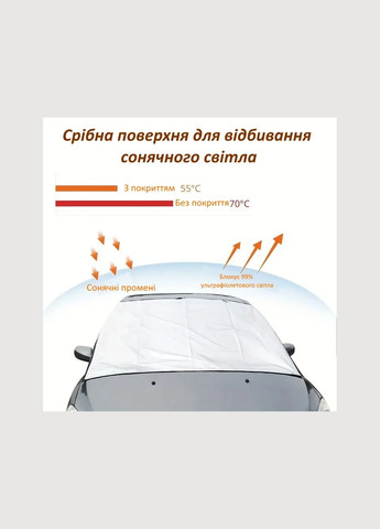 Захисний чохол для лобового скла автомобіля від снігу сонця і дощу No Brand (342717012)