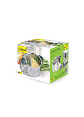 Каструля неіржавка 160 мм x 1.7 л з кришкою (MR-3507-16) Maestro (316632105)