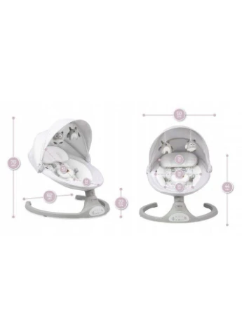 Шезлонг-гойдалка Kenani light grey, BULE00023 MoMi (374872603)
