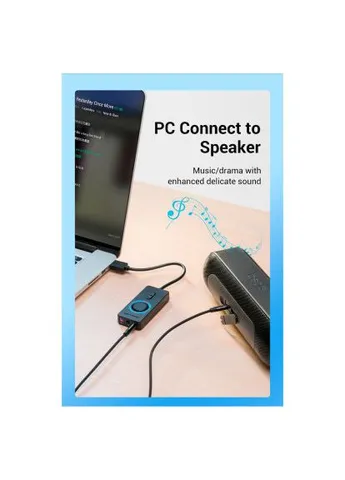 Звуковая карта USB AUX jack, 3*TRS (Mic + Ear) 0.15m Volume Control черная Vention (382191241)