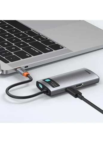 USB-хаб Type-C HUB Docking Station （Type-C to HDMI*1+USB3.0*1+USB2.0*1+PD*1） Baseus Metal Gleam Series 4-in-1 Multifunctional (340278262)