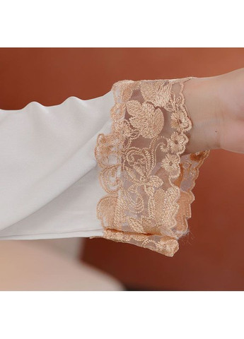 Біла всесезон піжама атласна анна жіночий домашній комплект з мережевом набір 5 в 1 No Brand Піжамний комплект Анна синій