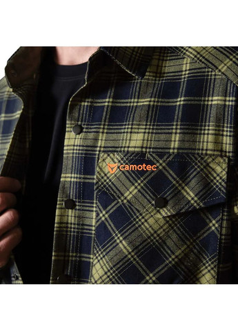 Комбінована сорочка буревій logo orange lime green/navy Camotec