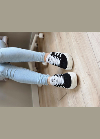 Кросівки жіночі Adidas Gazelle Bold black | Адідас Газель чорні No Brand чорні демісезони (307397812)