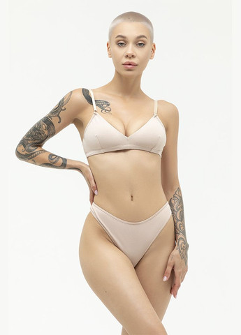 Бежевый демисезонный женские трусики - стринги, набор из хлопка kari shop atelier (17p-16t-bl) Ova Ova Brand