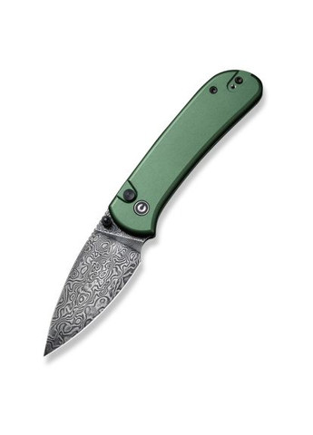 Ніж (C22030E-DS1) Civivi Qubit, Green Aluminum, Damascus (389544896)