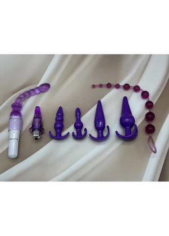 Набор силиконовых анальных пробок Комплект анальных плагов Анальные шарики бусы Гибкий анальный вибратор 7 шт No Brand (356511011)
