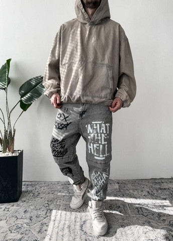 Джинси дтф чоловічі стильні джогери сірого кольори No Brand (323460531)