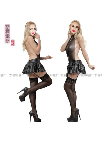 Черный демисезонный латексный комплект. черный женский латексный комплект белья для ролевых игр. комплект бдсм No Brand