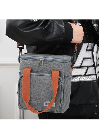 Вместительный большой термо ланч бег - сумка для обедов с карманом, сумка холодильник No Brand (329142089)