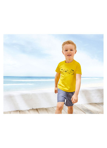 Желтая демисезонная футболка хлопковая для мальчика 372241 Lupilu