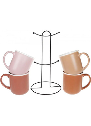 Набір кухлів Bona Di Теракота 432-005 380 мл 5 предметів BonaDi (364493994)