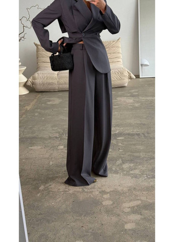 🤍 Стильний костюм «Modern Grace» з приталеним піджаком і широкими штанами — Розмірна сітка в описі GD/GL Модний простір (364965915)