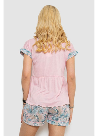 Розовая всесезон пижама женская с принтом,, 243r6012-p2 Sude