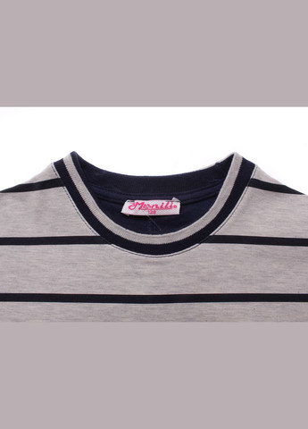 Футболка С Довгим Рукавом 8239 Бежевий Меланжевий І Синій Monili (306544403)