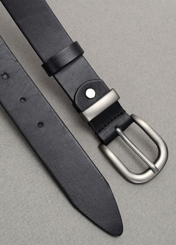 Ремень кожаный женский батальный HC-3092 черный с серебристой пряжкой (145 см) HandyCover (361072856)