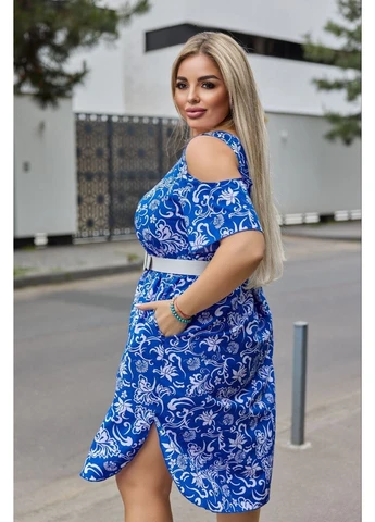 Синее легкое платье для лета 💐 No Brand