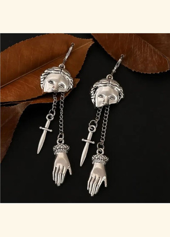 Серьги лицо, руки, кинжал, 2477 Fashion Jewelry (338431448)