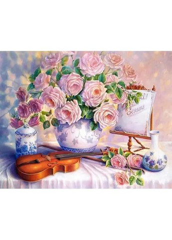 Алмазная мозаика Розы и скрипка 40х50 см SP050 ColorArt (285719810)