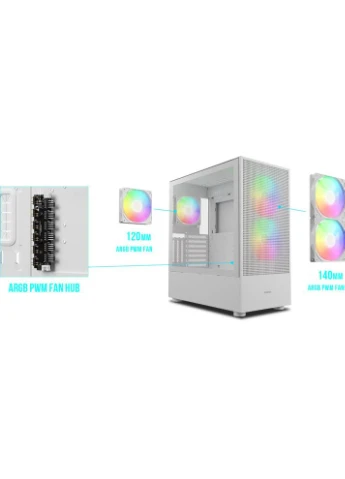 Корпус для ПК TALOS M3 MESH WH (4711514500905) Gamdias (390933759)