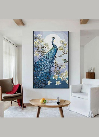 Набір для вишивання за нанесеною на канву схемою "Peacock". AIDA 14CT printed 47*72 см Joy Sunday (313613176)