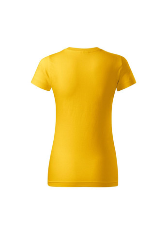 Жовта всесезон футболка жіноча бавовняна однотонна жовта 134-04 з коротким рукавом Malfini Basic