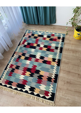 Хлопковый плетеный двухсторонний ковер Shana 009 Arty 120Х180 см. Разноцветный No Brand (371739178)