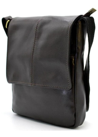 Сумка мессенджер через плечо мужская из натуральной кожи маленькая для документов формата А5 Коричневый 35740 TARWA (361401031)