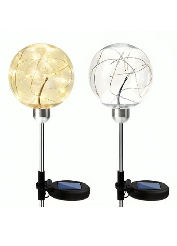 Комплект садовых светильников фонарей шаров на солнечной батарее с теплым белым светом 70 см 20 LED 4 штуки (480701-Prob) Unbranded (340711352)