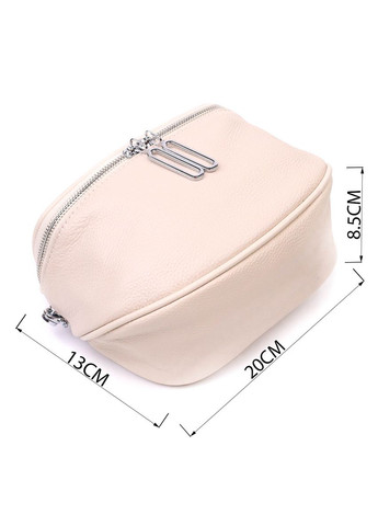 Сучасна жіноча кросбоді через плече з натуральної шкіри біла 22115 Vintage (329195380)