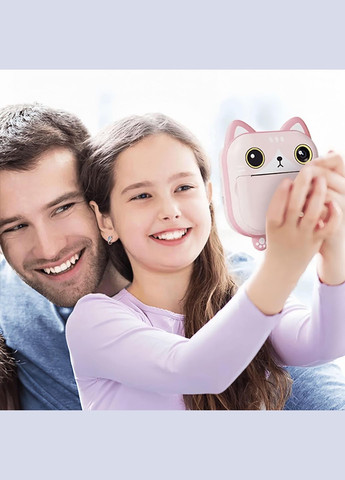 Детская камера фотоаппарат для мгновенной съемки игрушечная видеокамера с картой памяти и играми с набором бумаги 10 шт No Brand M2 (323209968)