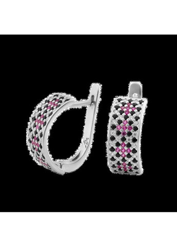 Каблучка срібна Орнамент з розсипом маленьких яскравих фіанітів Каштан (342335490)