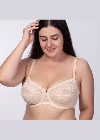 Бежевый бюстгальтер на косточках с мягкой чашкой Elita с косточками