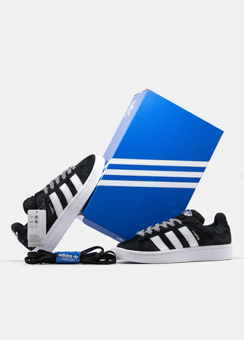 Кроссовки женские Adidas Campus 00s black | Адидас Кампус черные No Brand чёрные демисезоны (315883715)