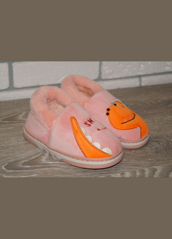 Тапочки для дівчинки рожеві з динозавриком No Brand kh-shoes (289869331)