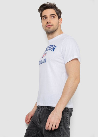 Біла футболка чоловіча з принтом,, 241r1909 Ager