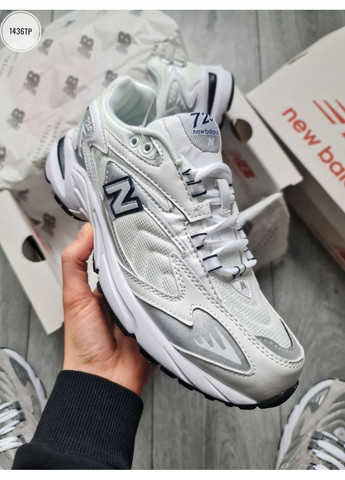 КРОССОВКИ ЖЕНСКИЕ NEW BALANCE 725 WHITE / SILVER НЬЮ БЕЛАНС 725 No Brand белые демисезоны (367172791)
