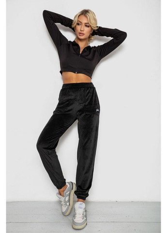 Спортивні штани велюрові жіночі на флісі, колір чорний, 238R58649 Ager (361030984)