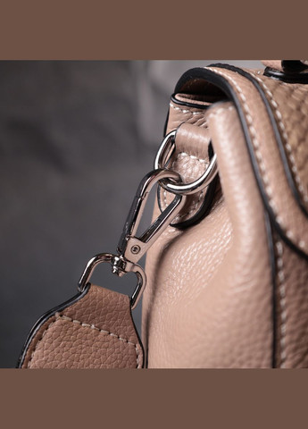 Женская кожаная сумка с интересной металлической защелкой 22418 Vintage (329197891)