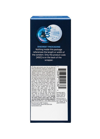 Презервативи MyONE Super Snug Розмір 45Д, 10 шт One (370203021)