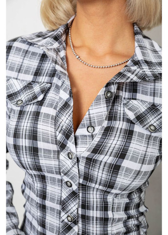 Сорочка жіноча в смужку, колір чорно-білий, 230R064-2 Ager (371922814)