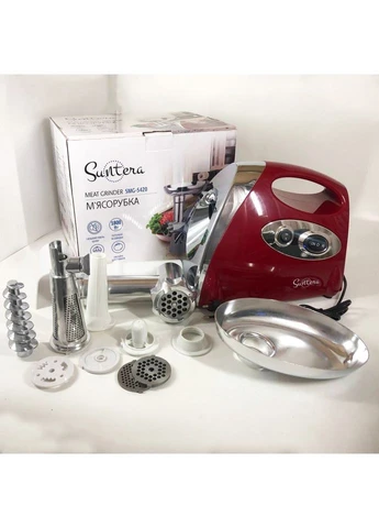 Электромясорубка красная для кухни SMG5420R 1800Вт Seli Suntera (392704482)
