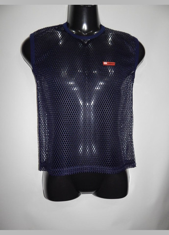 Синяя мужская легкая футболка безрукавка сетка р.46 013мфс (подросток, рост 152 см) Ecko Unltd